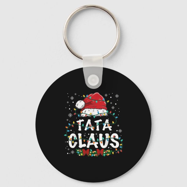 Porte-clés Claus Funny Christmas Lights Pajama Family Matchin (Recto)