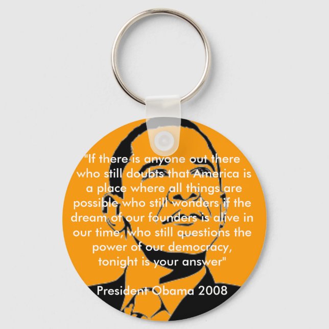 Porte-clés Clavier américain Dream Obama (Recto)
