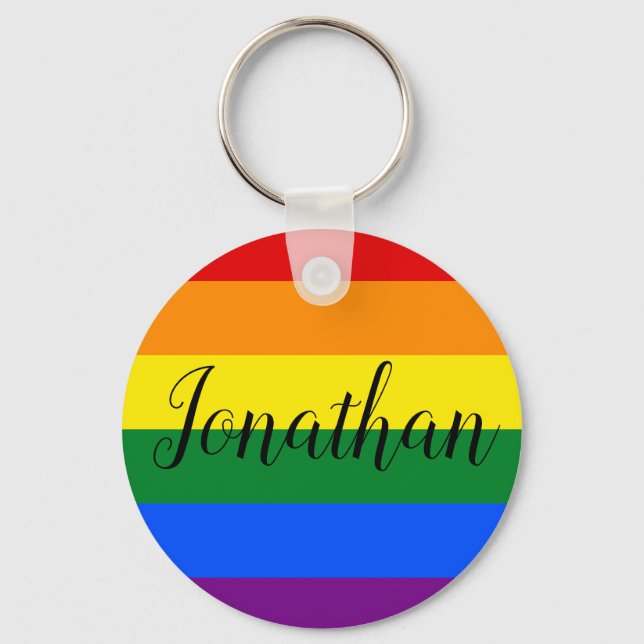 Porte-clés Clavier arc-en-ciel personnalisé (Recto)