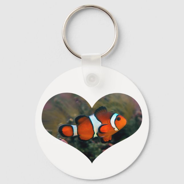 Porte-clés Clavier Coeur de poisson clown (Recto)