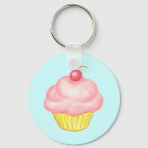 Porte-clés Clavier Cupcake Rose