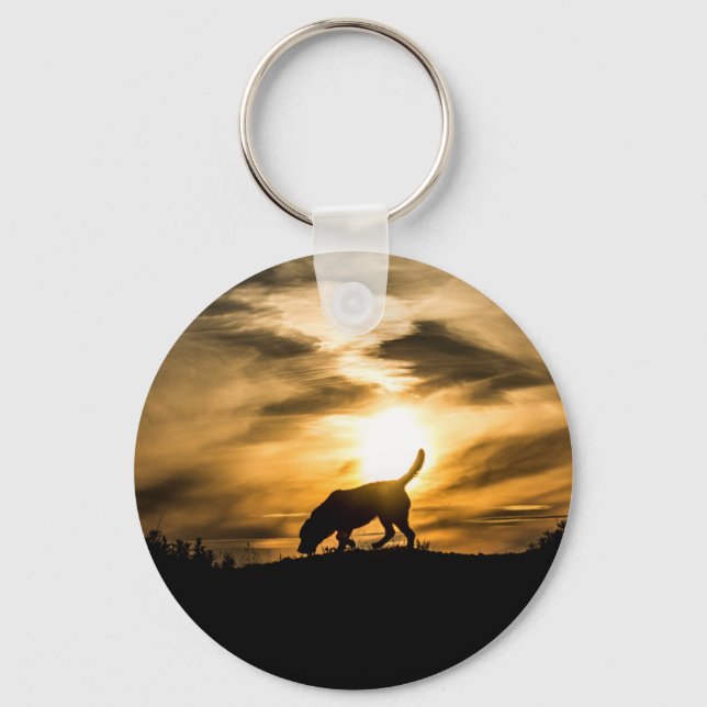 Porte-clés Clavier de chien du Labrador (Recto)