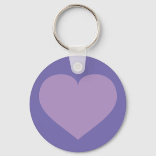 Porte-clés Clavier de coeur de lavande
