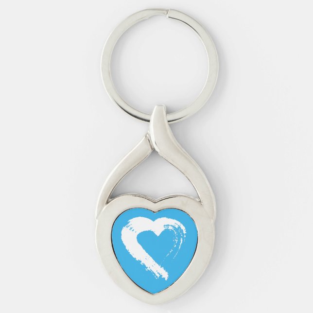Porte-clés Clavier de coeur de Lune bleue (Devant)