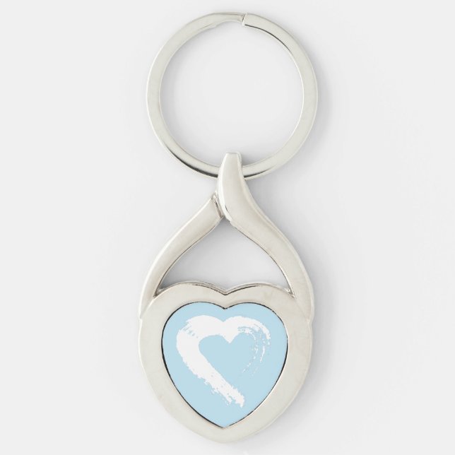 Porte-clés Clavier de coeur de Lune bleue (Devant)