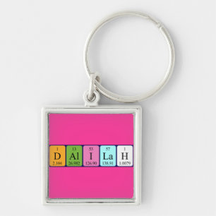 Porte-clés Clavier de nom de table périodique Dalilah