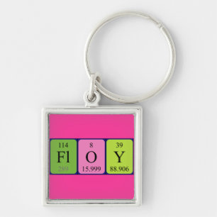 Porte-clés Clavier de nom de table périodique Floy