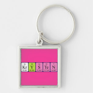 Porte-clés Clavier de nom de table périodique Krysten