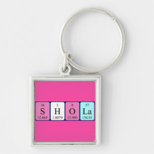 Porte-clés Clavier de nom de table périodique Shola
