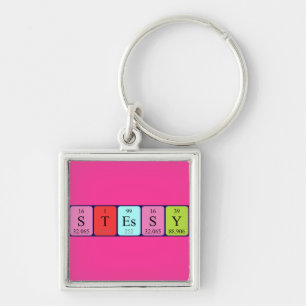 Porte-clés Clavier de nom de table périodique Stessy