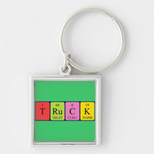 Porte-clés Clavier de table périodique du camion