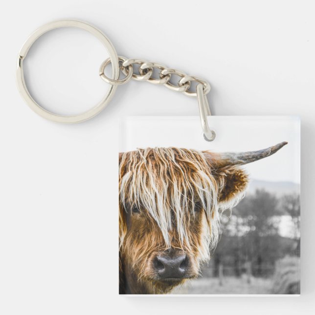 Porte-clés Clavier de vache Highland (Devant)