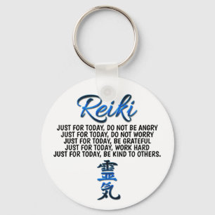 Porte-clés Clavier des Principes de Reiki Bleu