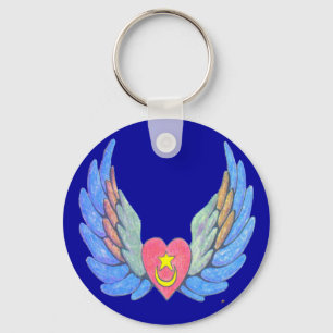 Porte-clés Clavier du coeur ailé