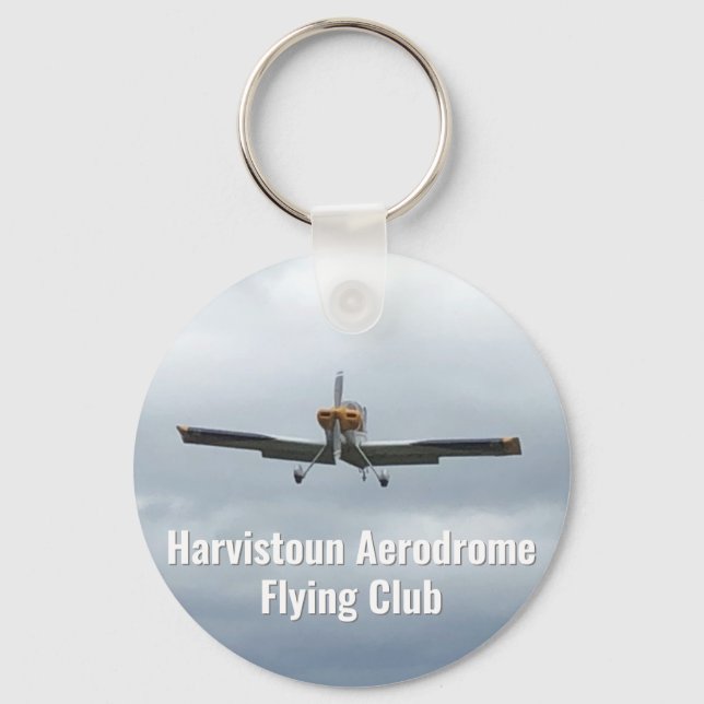 Porte-clés Clavier Flying Club avec avion léger. (Recto)