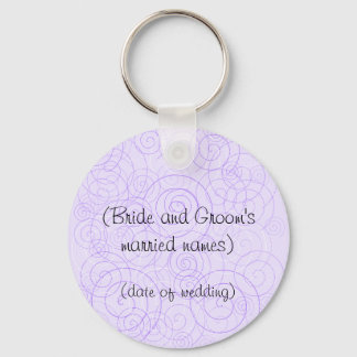 Porte-clés Clavier Mariage à persiennes violettes