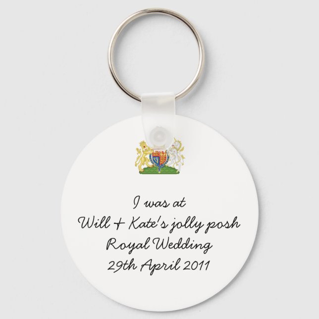 Porte-clés Clavier Mariage royal humoristique (Recto)