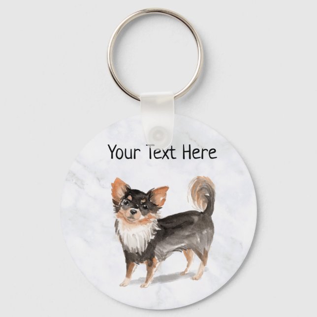 Porte-clés Clavier personnalisé Chihuahua (Recto)