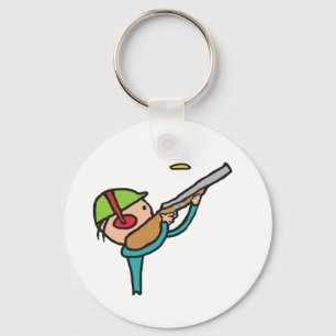Porte-clés Clay Pigeon Trap Shooting
