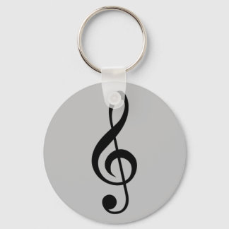 Porte-clés Clé Bague Musique Clé Argent/Gris