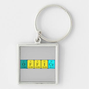 Porte-clés Clé de mot du tableau périodique Office