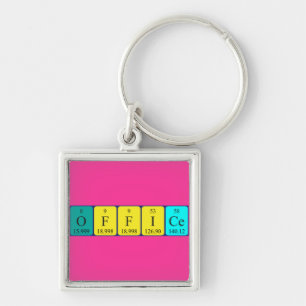 Porte-clés Clé de mot du tableau périodique Office
