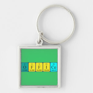 Porte-clés Clé de mot du tableau périodique Office 10