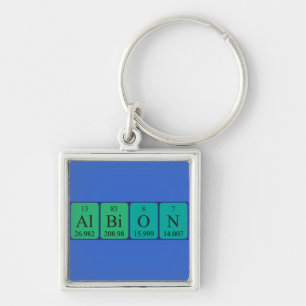 Porte-clés Clé de nom de table périodique Albion