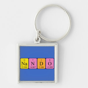 Porte-clés Clé de nom de table périodique Nando