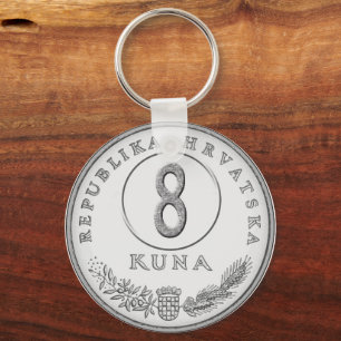 Porte-clés Clé d'hôtel avec kuna comme numéro de chambre