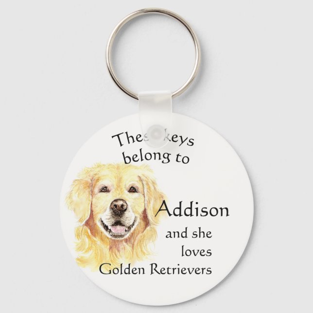Porte-clés Clés appartenant à un nom personnalisé Aime Golden (Recto)