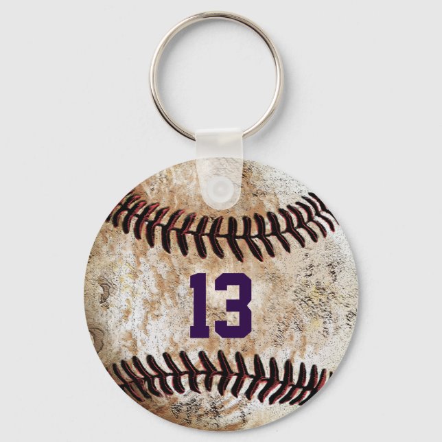 Porte-clés Clés de baseball bon marché personnalisables, VOTR (Recto)