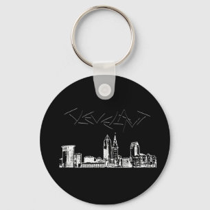 Porte-clés Cleveland Skyline