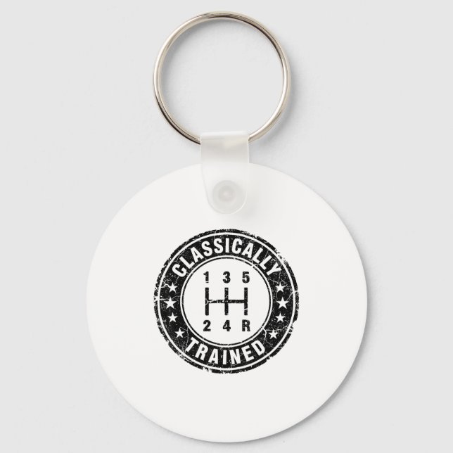 Porte-clés Clically Trained Car Guy Manual Transmission Stick (Recto)