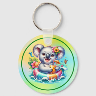 Porte-clés Clipart de sublimation de koala d'été-97702