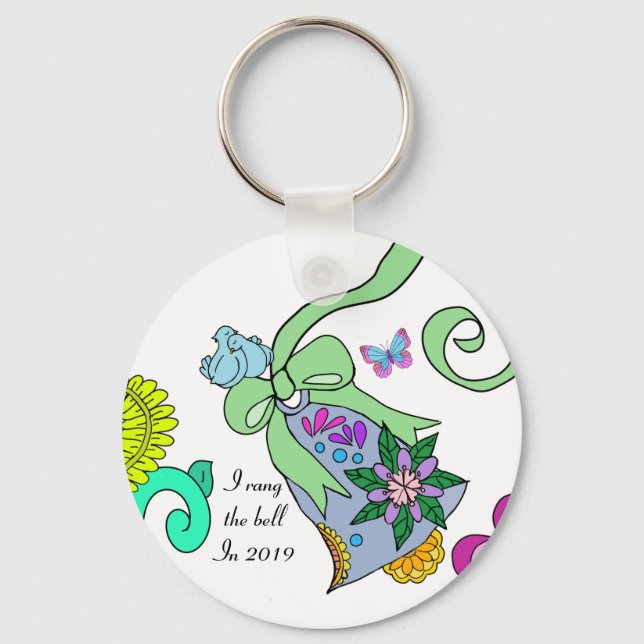 Porte-clés Cloche à ruban folliculaire lymphome (Recto)