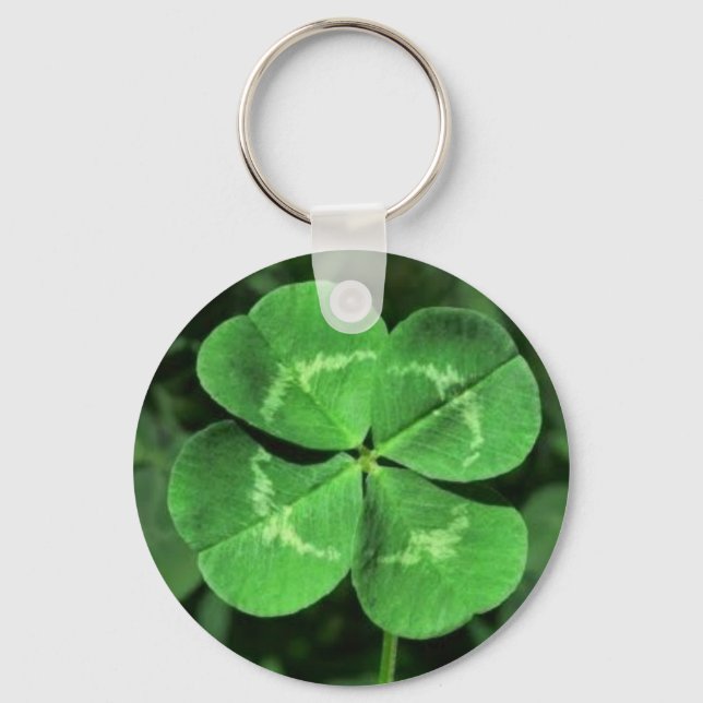 Porte-clés Clocher à quatre feuilles de bonne chance (Recto)