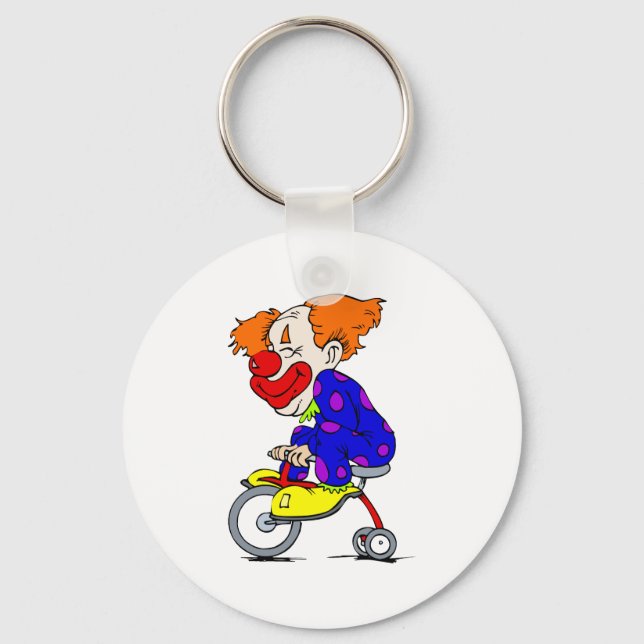 Porte-clés Clown sur tricycle (Recto)