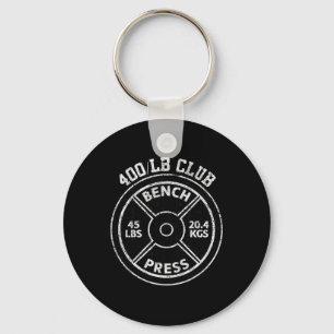 Porte-clés Club de presse développé couché 400 livres Gym hal