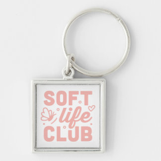 Porte-clés Club de vie douce esthétique rose
