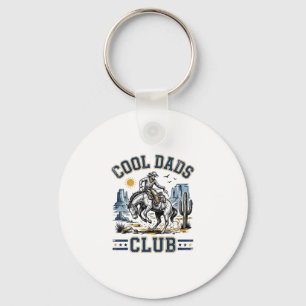Porte-clés Club des papas cools Design de chemise Western Cow