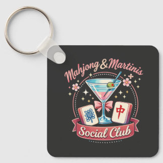 Porte-clés Club Social Mahjong et Martinis