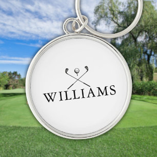 Porte-clés Clubs de golf personnalisés avec nom classique