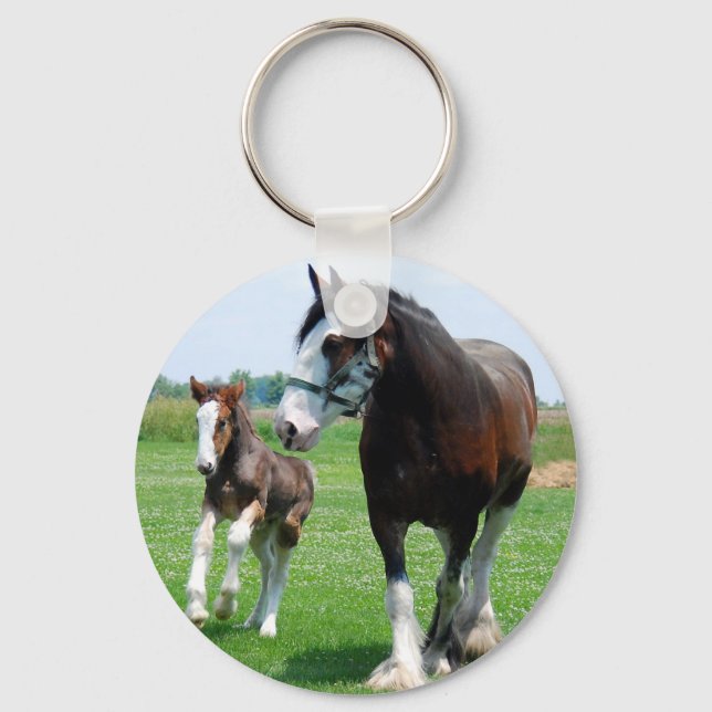 Porte-clés Clydesdale et Filly (Recto)