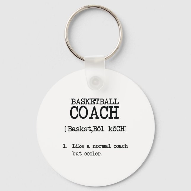 Porte-clés Coach De Basketball Définition Citation De Sport D (Recto)