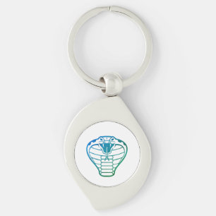 Porte-clés Cobra serpent Green Illustration Boa Reptile
