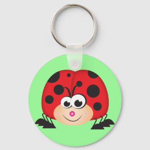 Porte-clés Coccinelle mignonne de bande dessinée