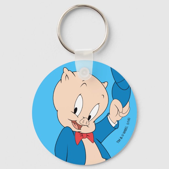 Porte-clés Cochon de porc | Casquette de vague (Recto)