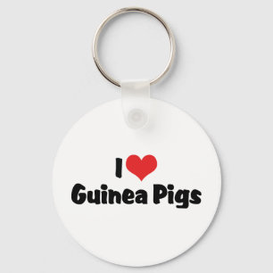 Porte-clés Cochons d'Inde à coeur que j'aime