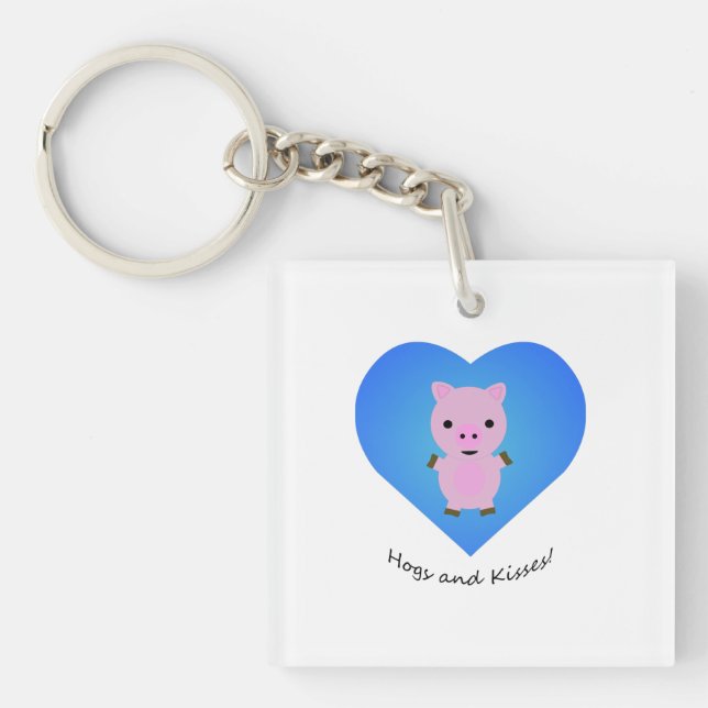Porte-clés Cochons et baisers (Devant)